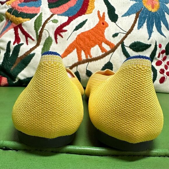 Rothy’s The Point Yellow Marigold Flats Sz 10 - Picture 4 of 8